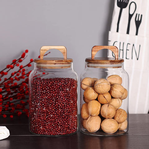 SAIOOL canisters arranged on shelf highlighting tidy space-saving benefit