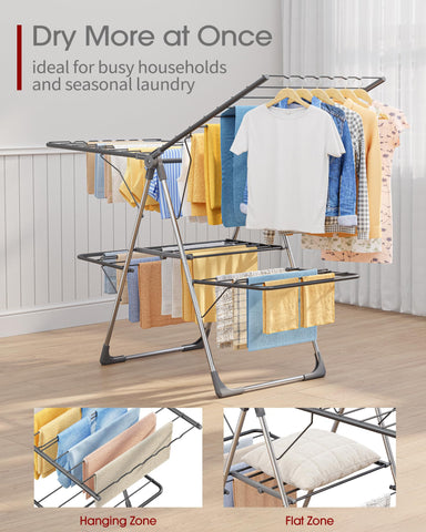 Sakugi adjustable 55.5-inch wings extended for long garments benefit