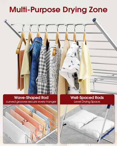 Sakugi folded rack compact for storage saving closet space