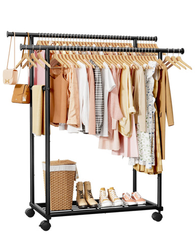 Sakugi front view of rack showing full hanging capacity and sleek finish