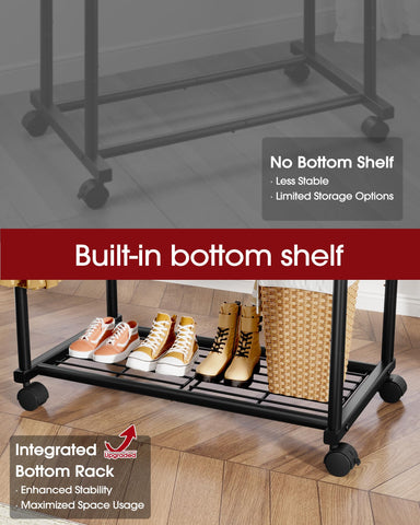 Sakugi locking casters underneath for smooth movement and stability