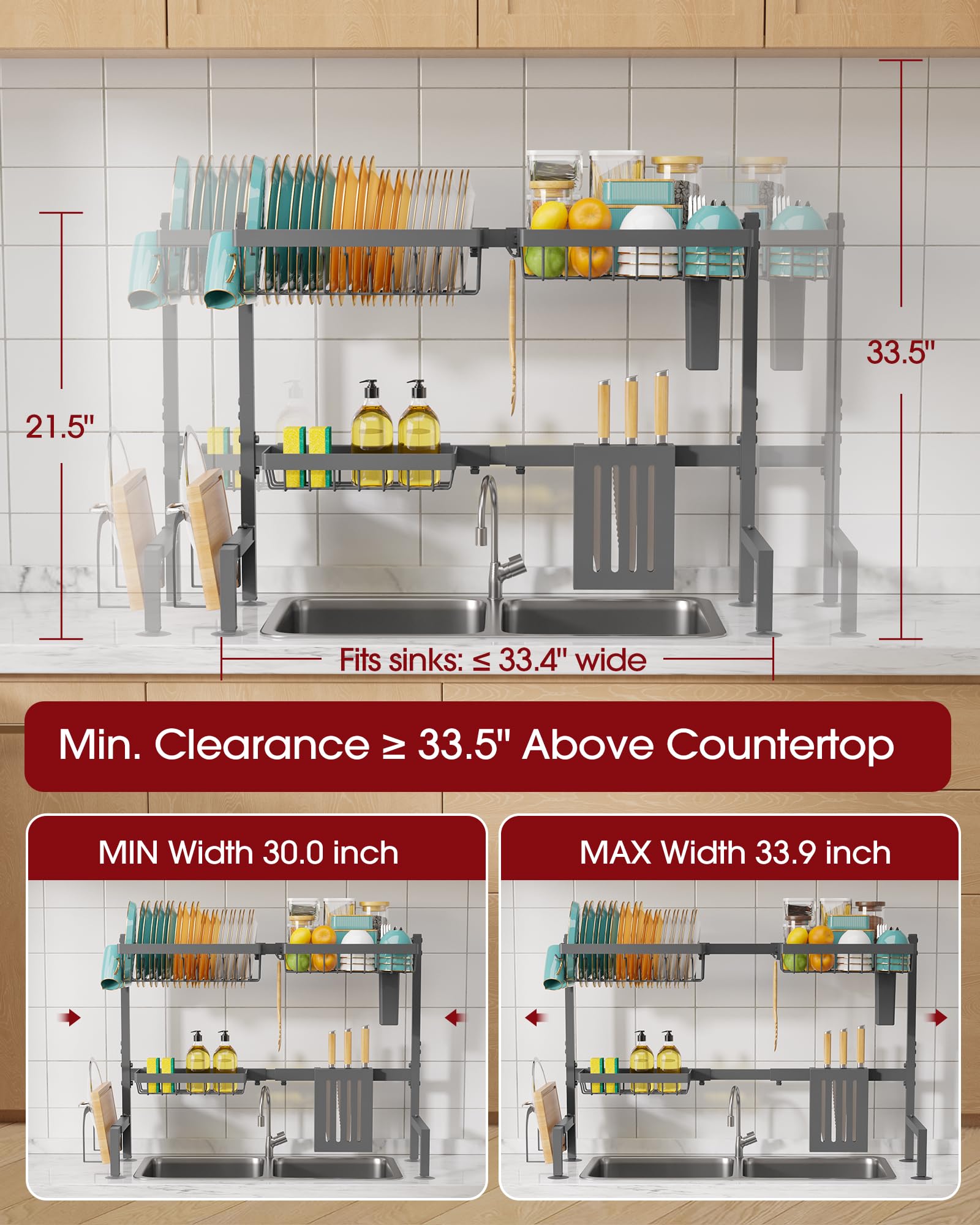 Sakugi size scale with tape measure showing adjustable 30 to 33.9 inch length