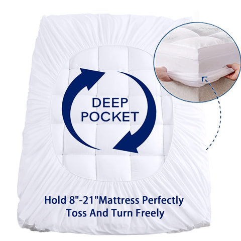 SakuraHome compressed then fluffed topper demonstrating high-loft 1000GSM recovery