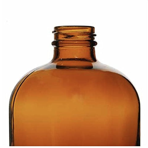 Sally's Organics detail of thick amber glass texture highlighting UV protection and durable benefit