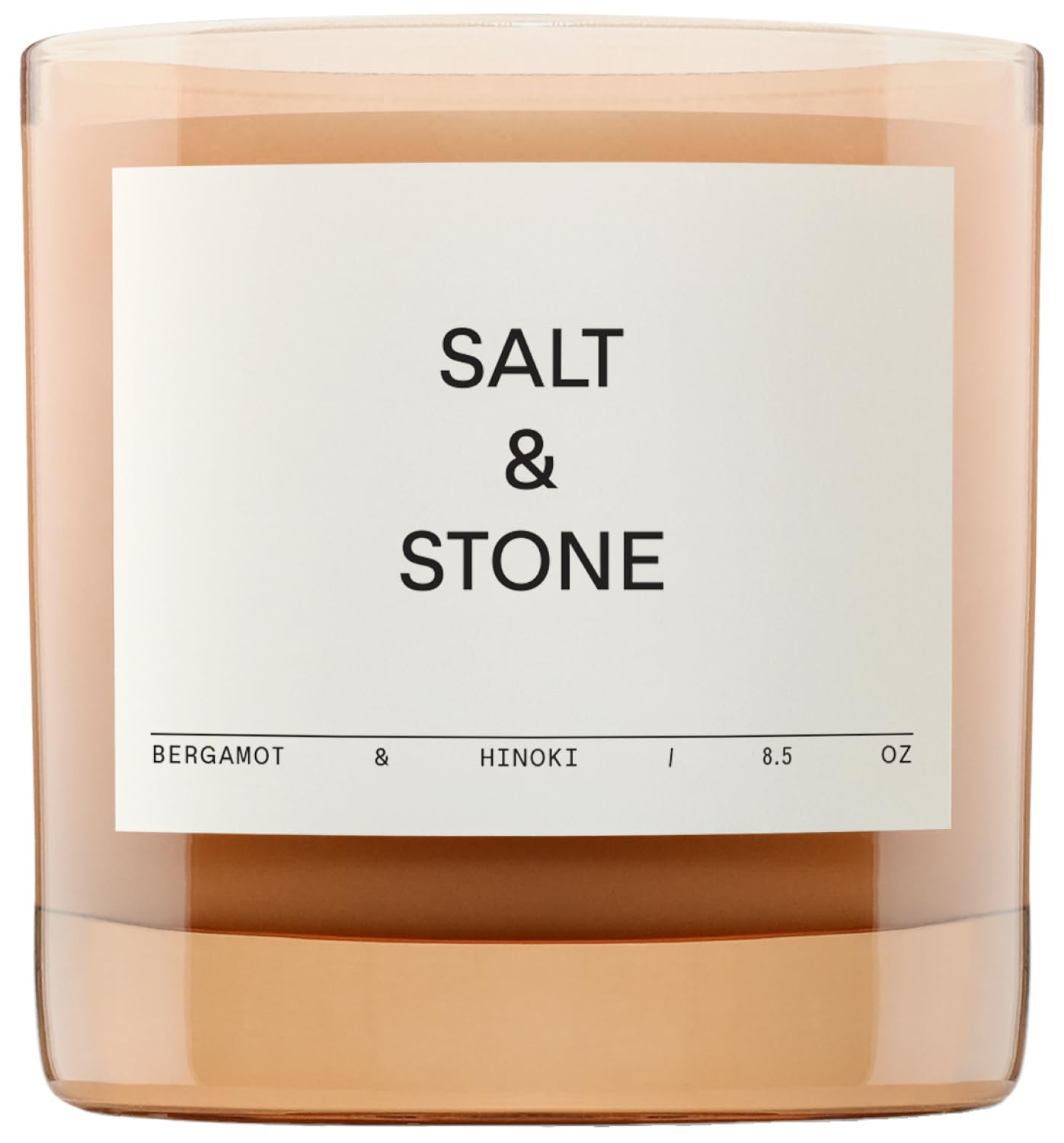 Salt & Stone front glass jar showing label and sleek aesthetic for easy styling