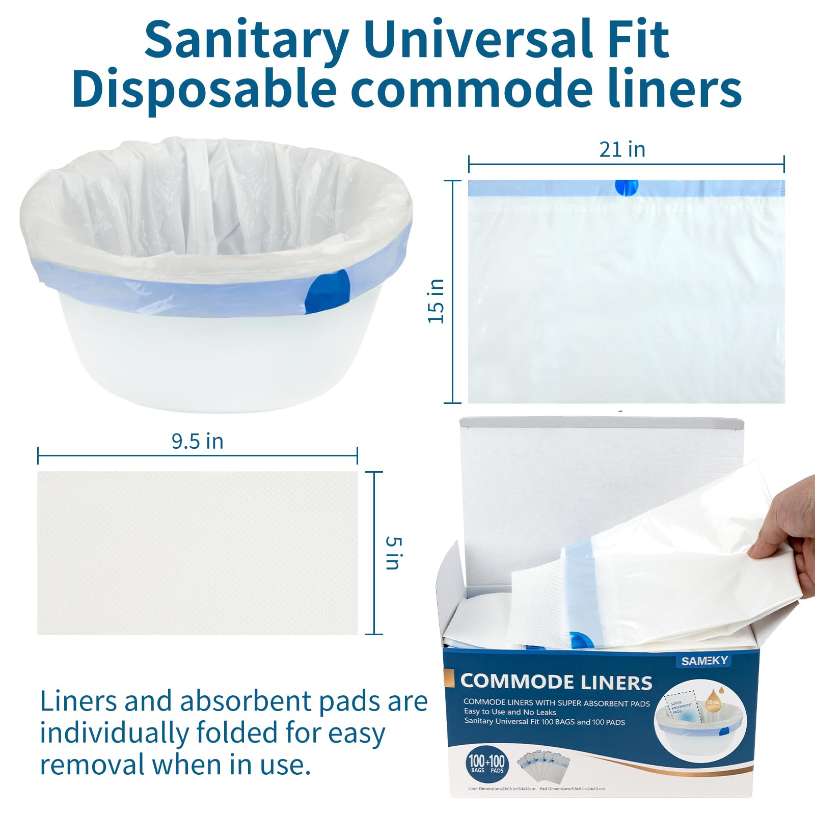 Sameky absorbent pad close-up showing gel technology benefit