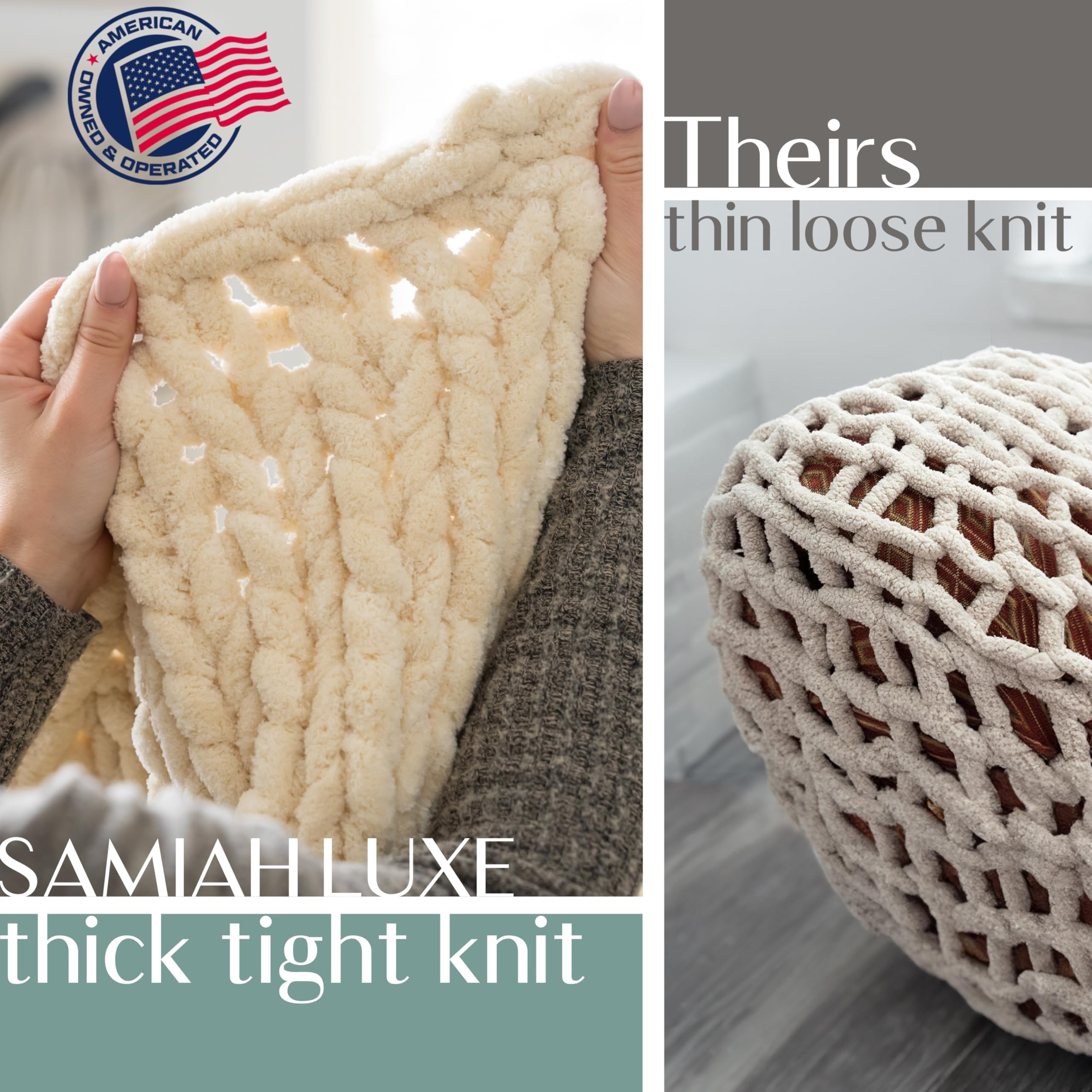 SAMIAH LUXE chenille close-up revealing plush texture for lasting softness