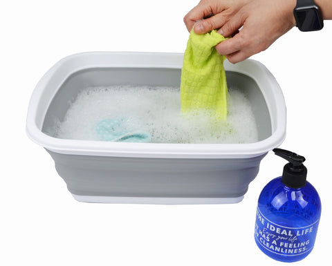 SAMMART tub on campsite showing portability and outdoor convenience