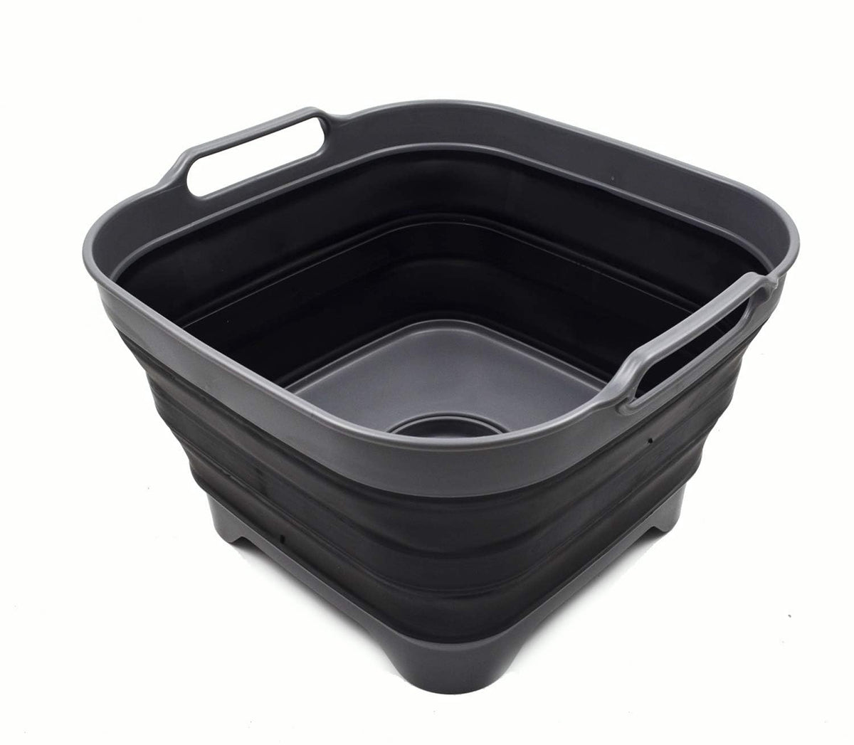 SAMMART front view of collapsible dishpan showing full shape and capacity benefit
