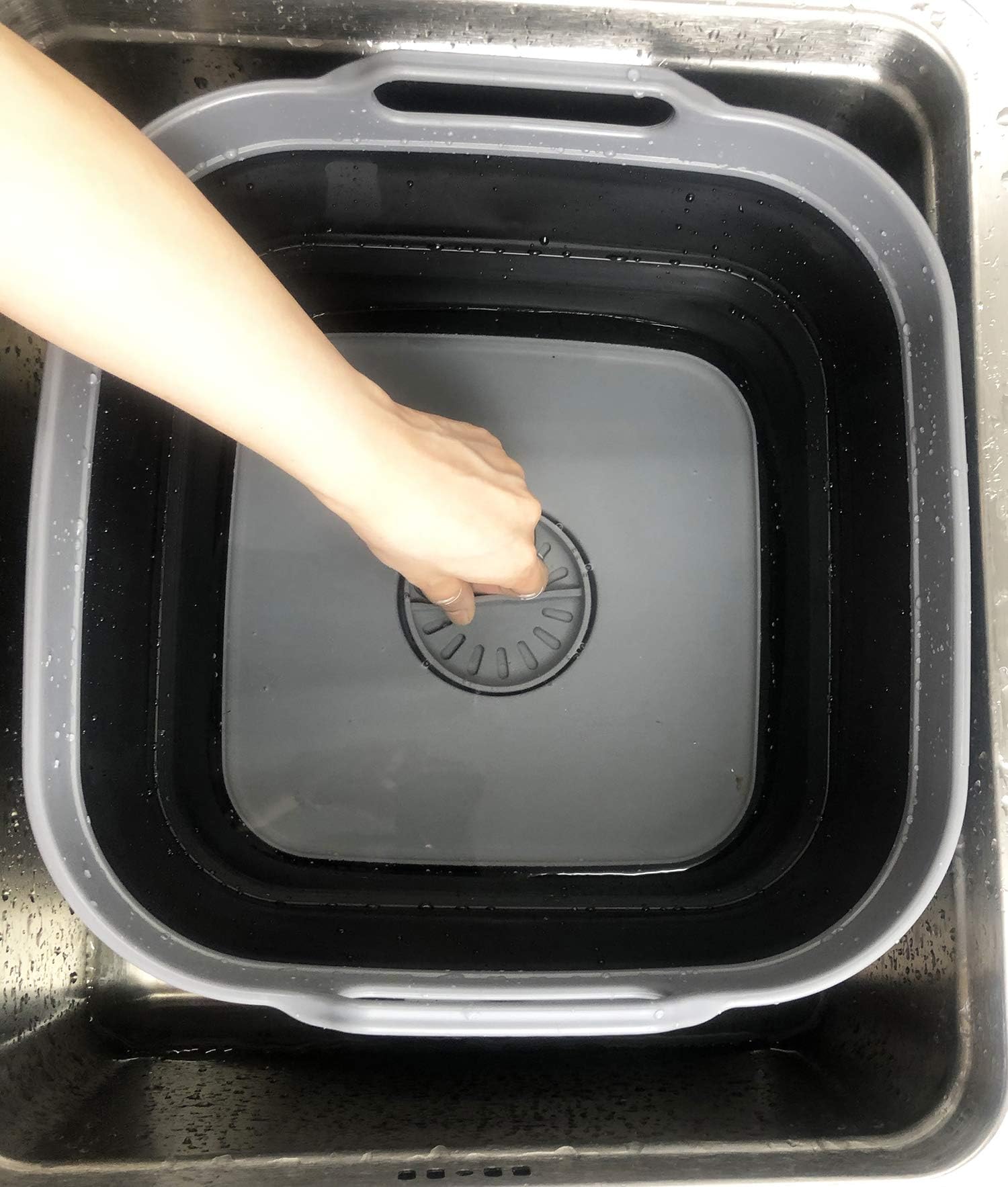 SAMMART basin at campsite showing portable washing convenience outdoors