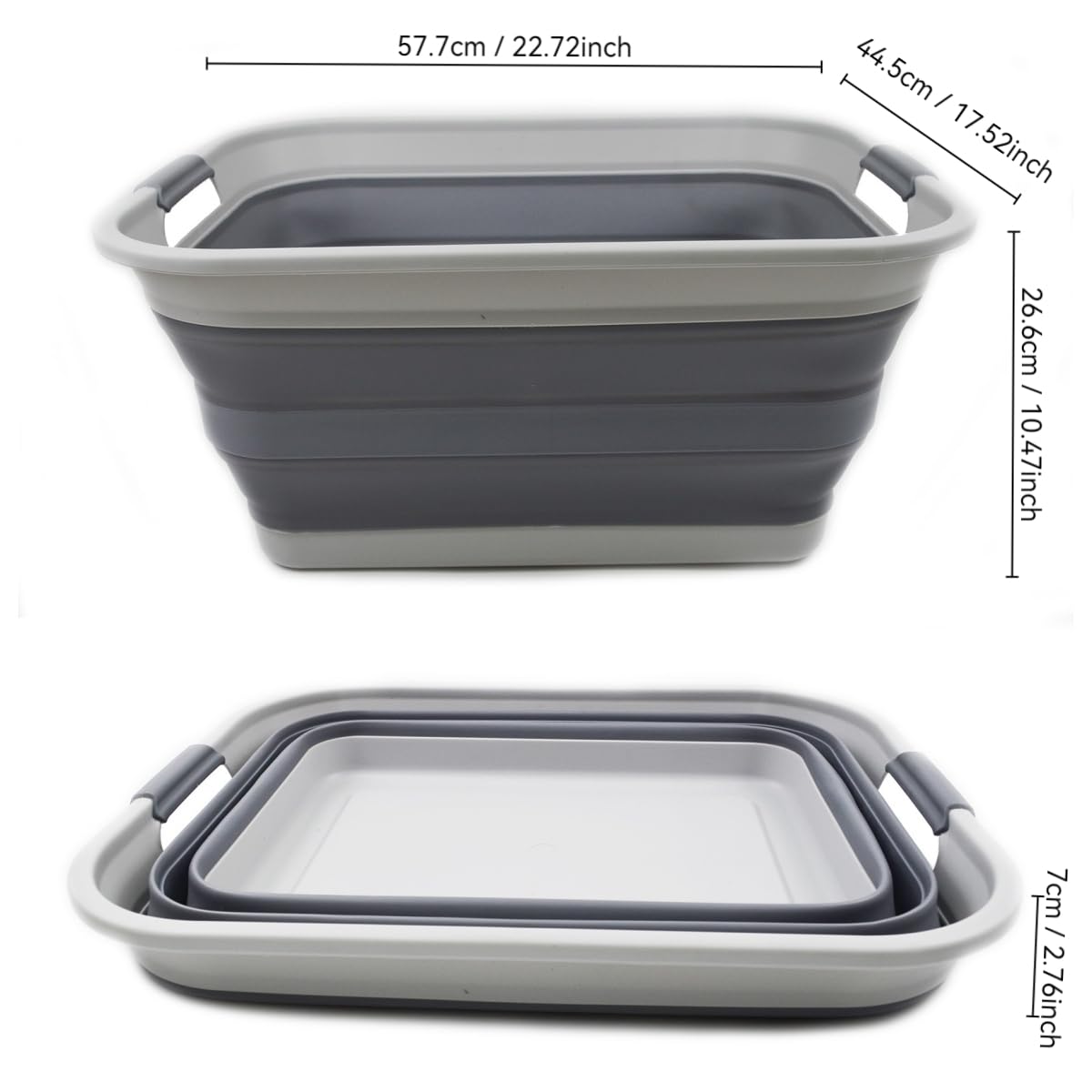 SAMMART folded flat to 3 inches demonstrating compact storage benefit
