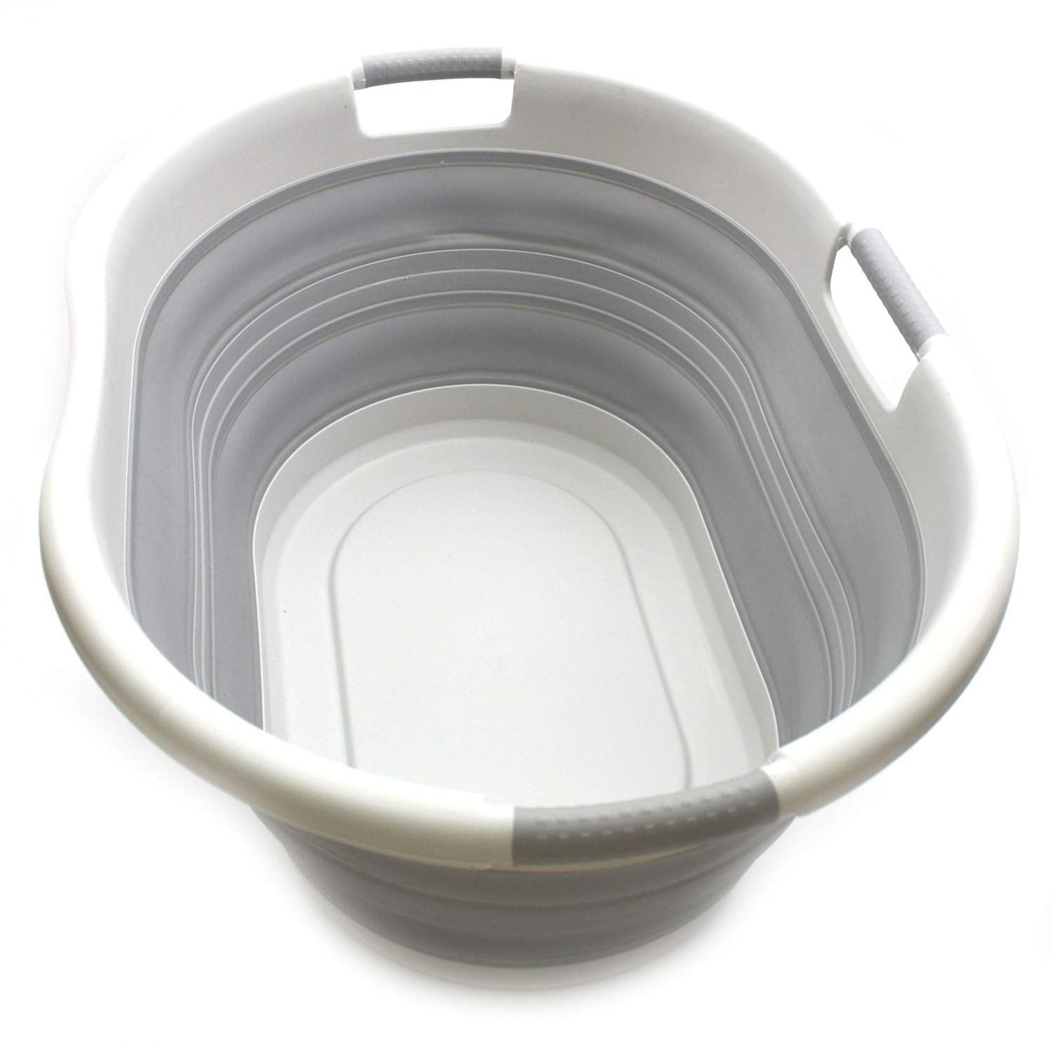 SAMMART front view of oval tub showing pop-up design and capacity for quick setup