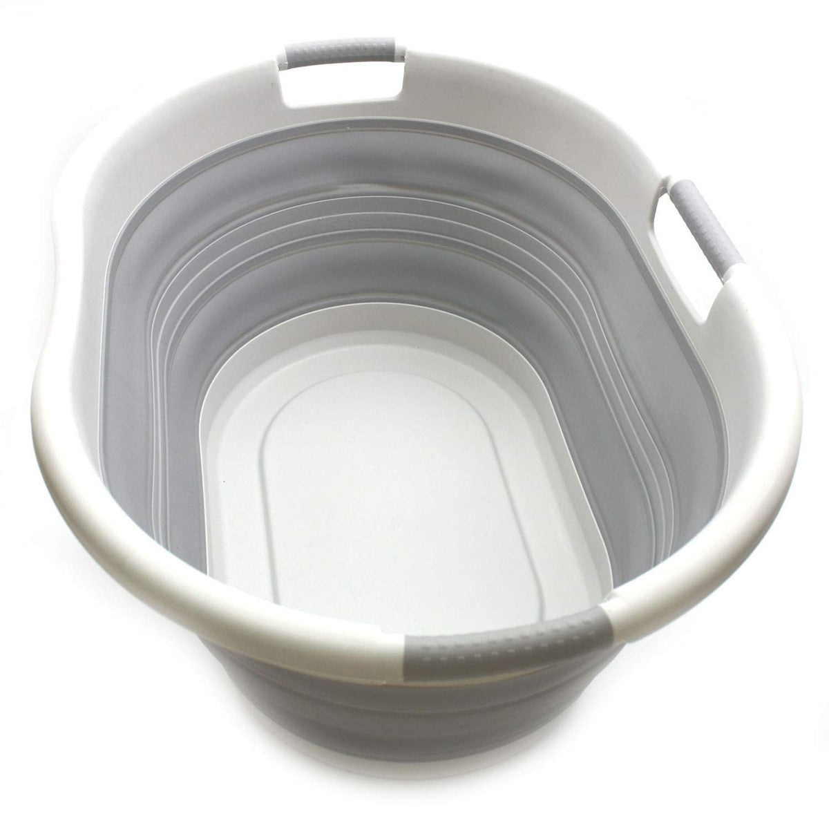 SAMMART front view of oval tub showing pop-up design and capacity for quick setup