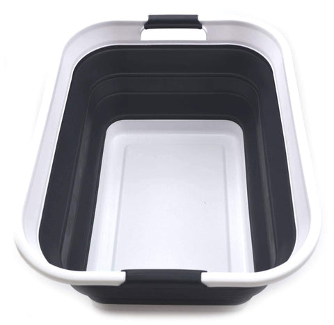 SAMMART front view of rectangular basket showing capacity and upright walls benefit