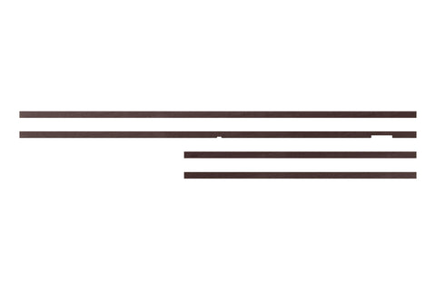 Samsung The Frame side profile of Modern Brown bezel showing slim, flush gallery edge