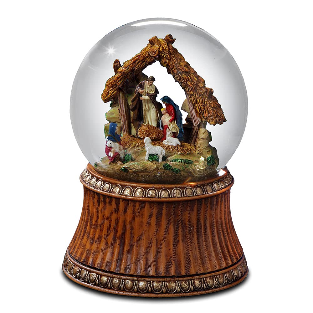 San Francisco Music Box front view showing nativity scene and music base for classic display