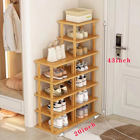 SAN HE rack tucked under wardrobe table showing modular stackable flexibility benefit