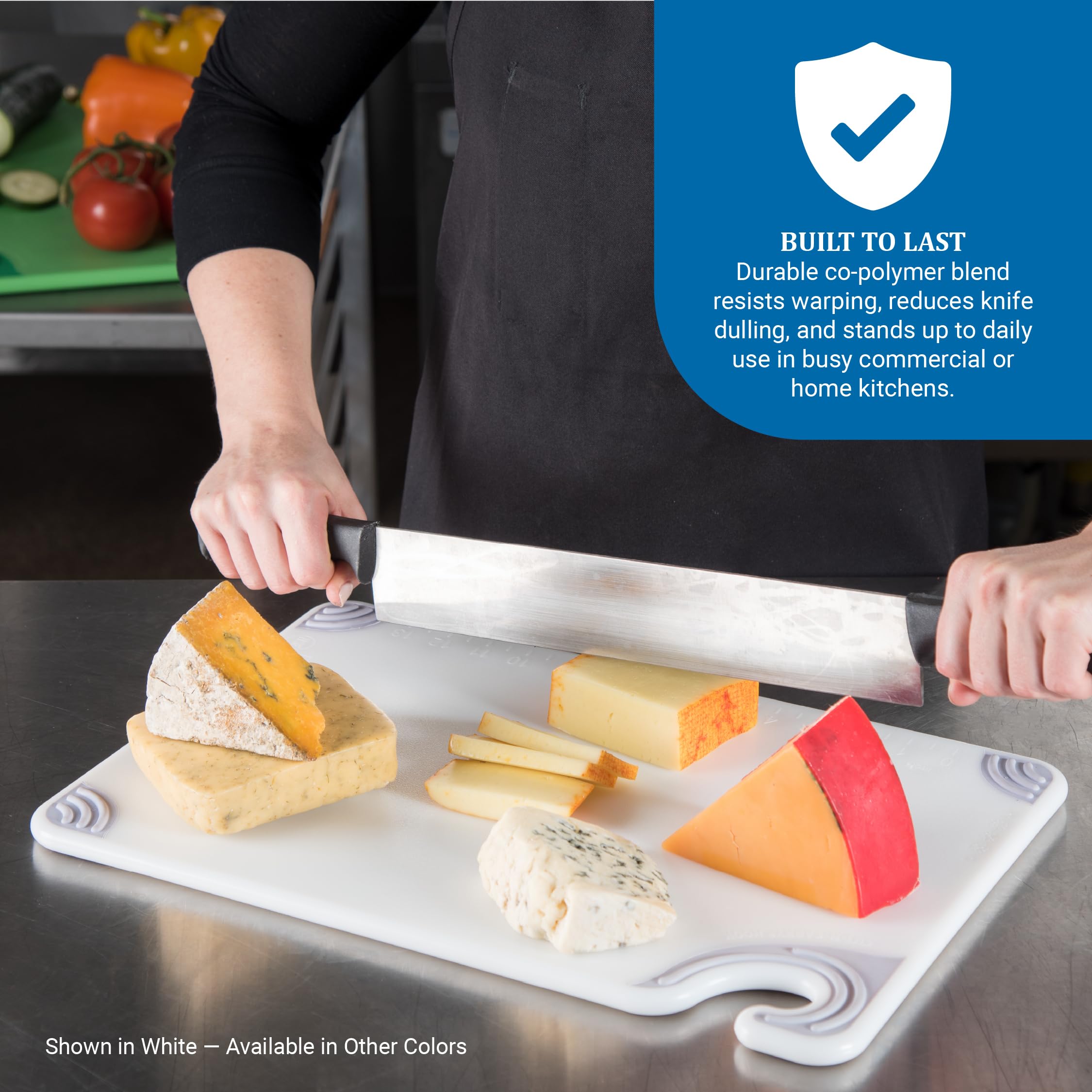 San Jamar Saf-T-Grip integrated ruler edge for precise portion control