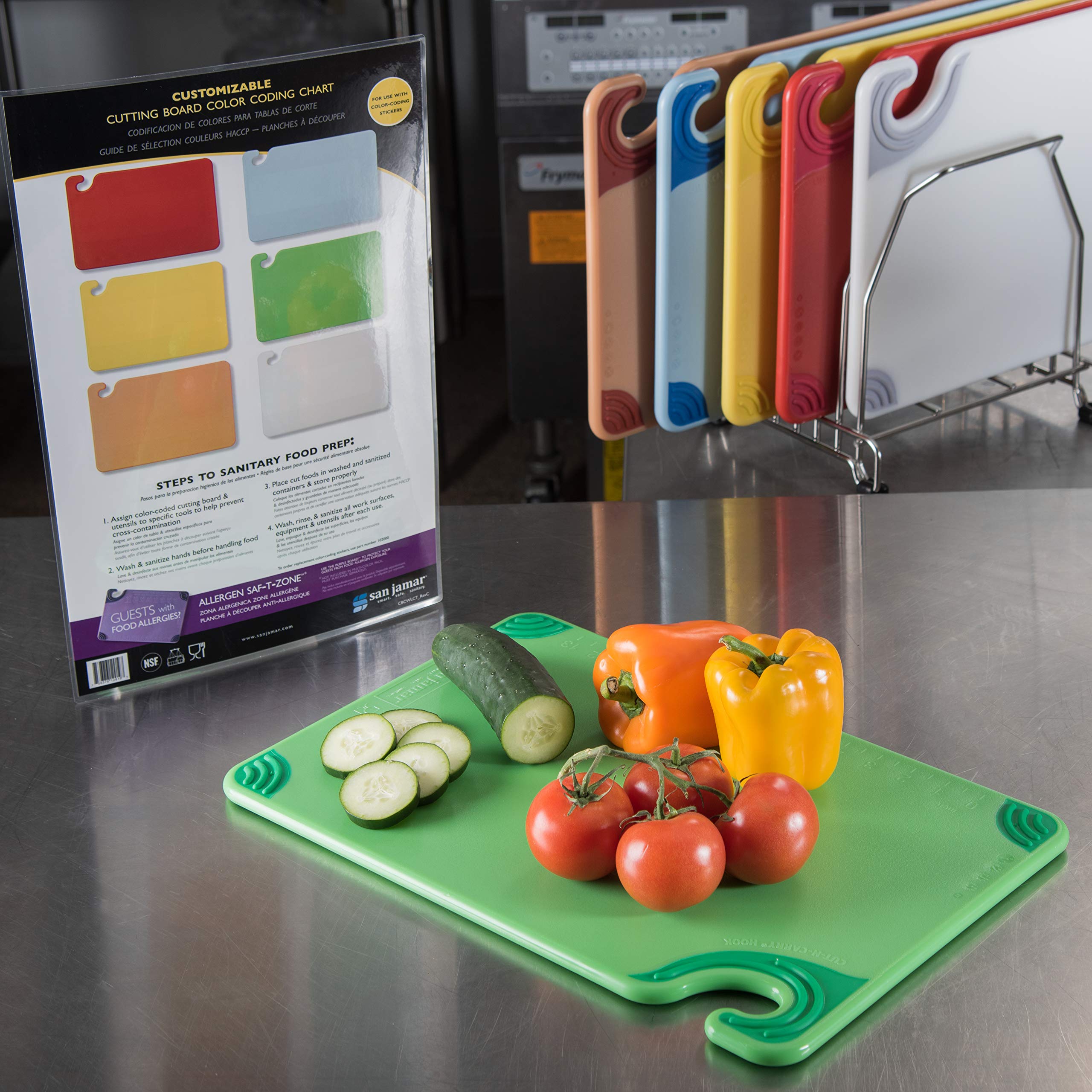 San Jamar Saf-T-Grip plastic surface texture showing durable, easy-to-clean finish
