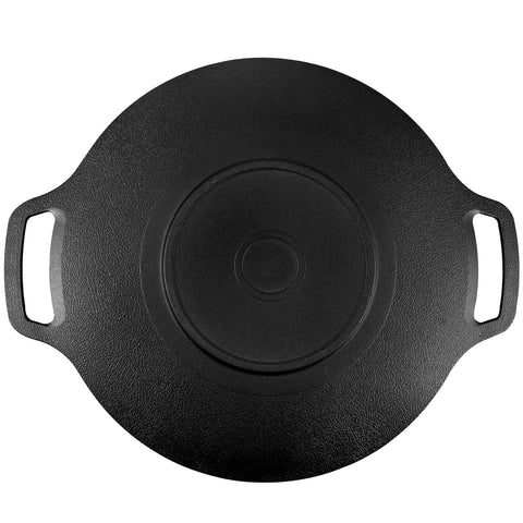 Sanbege close-up of ridged nonstick surface highlighting searing texture and easy food release