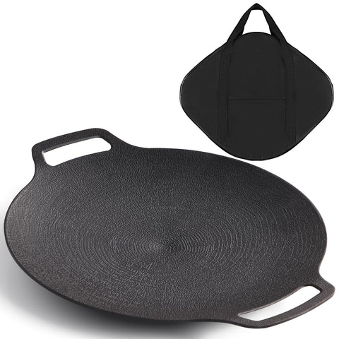 Sanbege front view of 13-inch grill pan showing durable nonstick finish and shape, easy cleanup