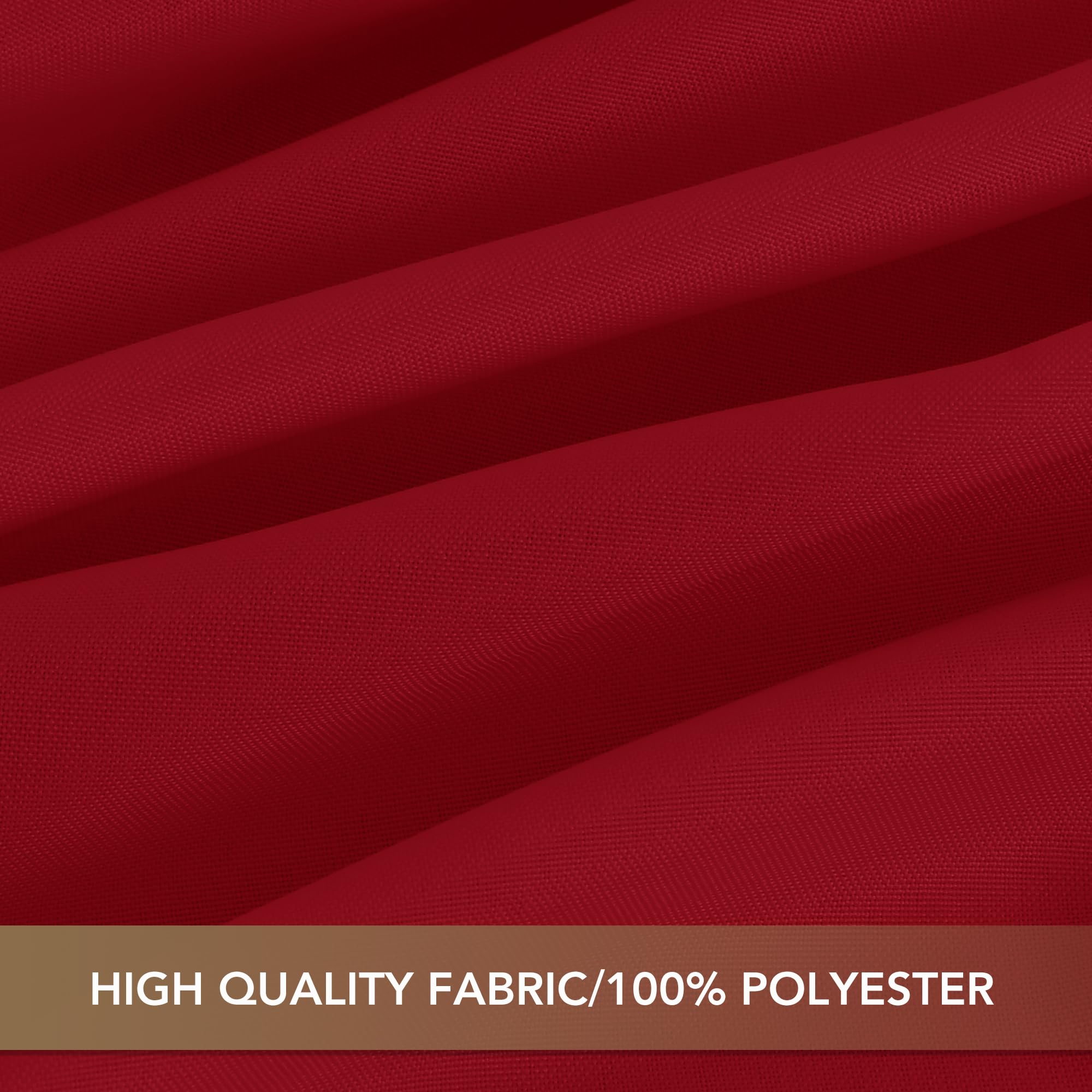 sancua eight folded tablecloths stacked to show bulk savings and storage convenience
