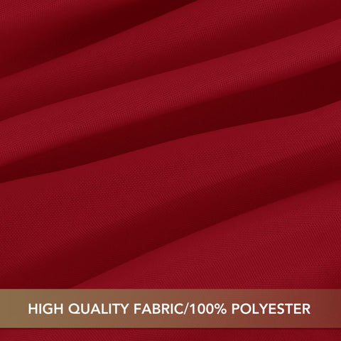 sancua eight folded tablecloths stacked to show bulk savings and storage convenience