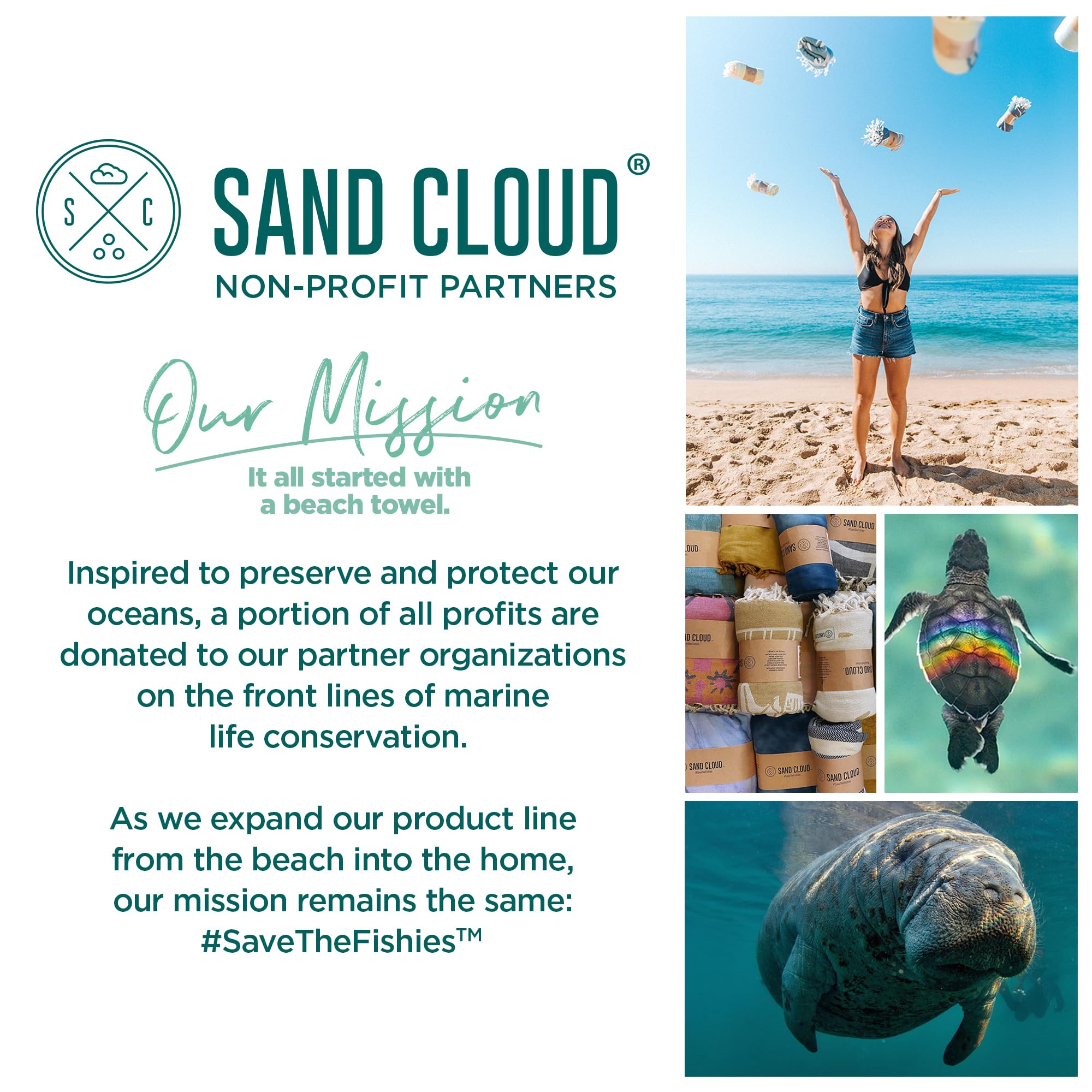 Sand Cloud used as picnic blanket in lifestyle scene showing versatile use benefit