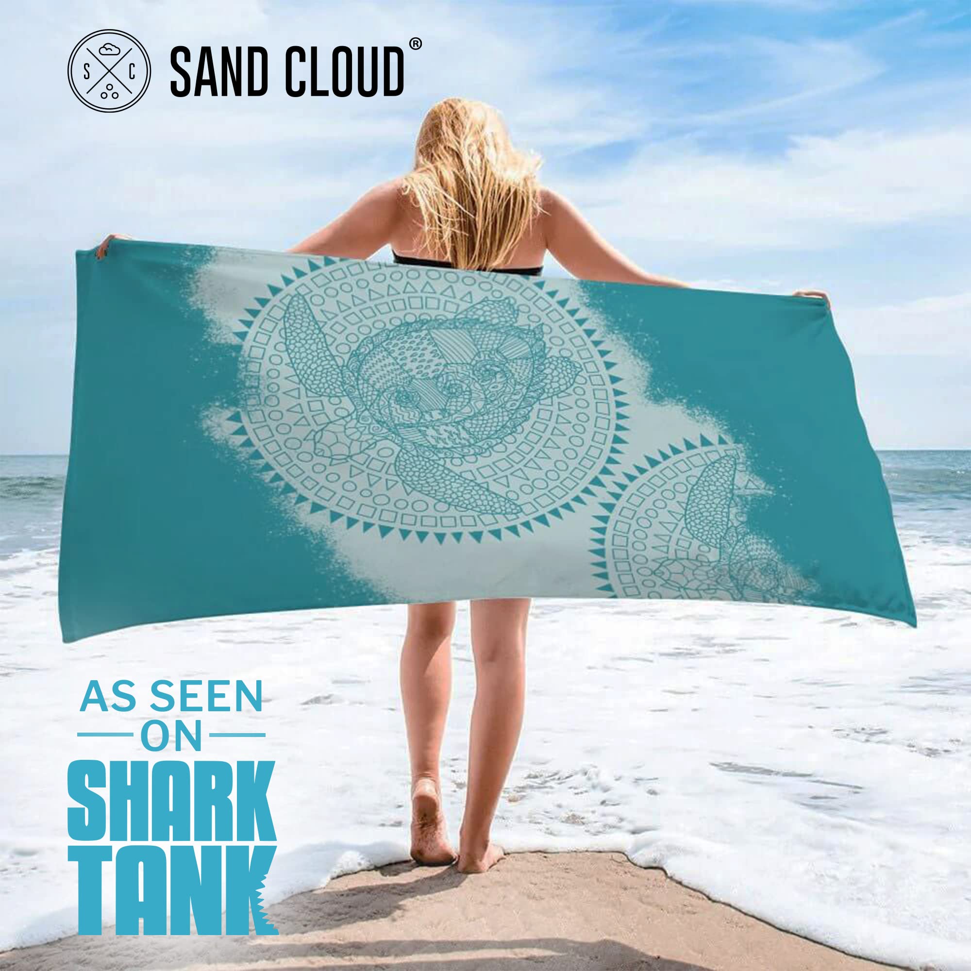 Sand Cloud close-up of hand-loomed weave for easy sand release