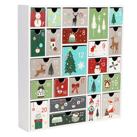 SAND MINE front view showing full numbered advent calendar and festive look
