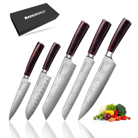 SANDEWILY front packaging displaying complete five-piece set and premium gift box