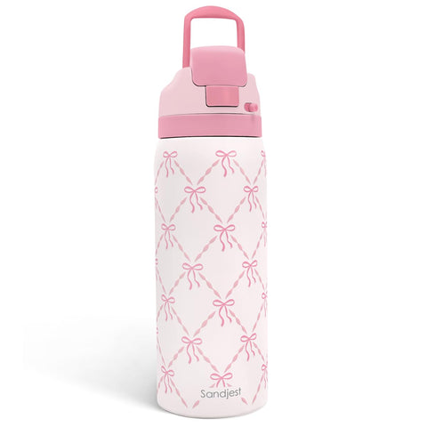 SANDJEST Coquette Bow front view showing stylish bow and color, enhances daily hydration