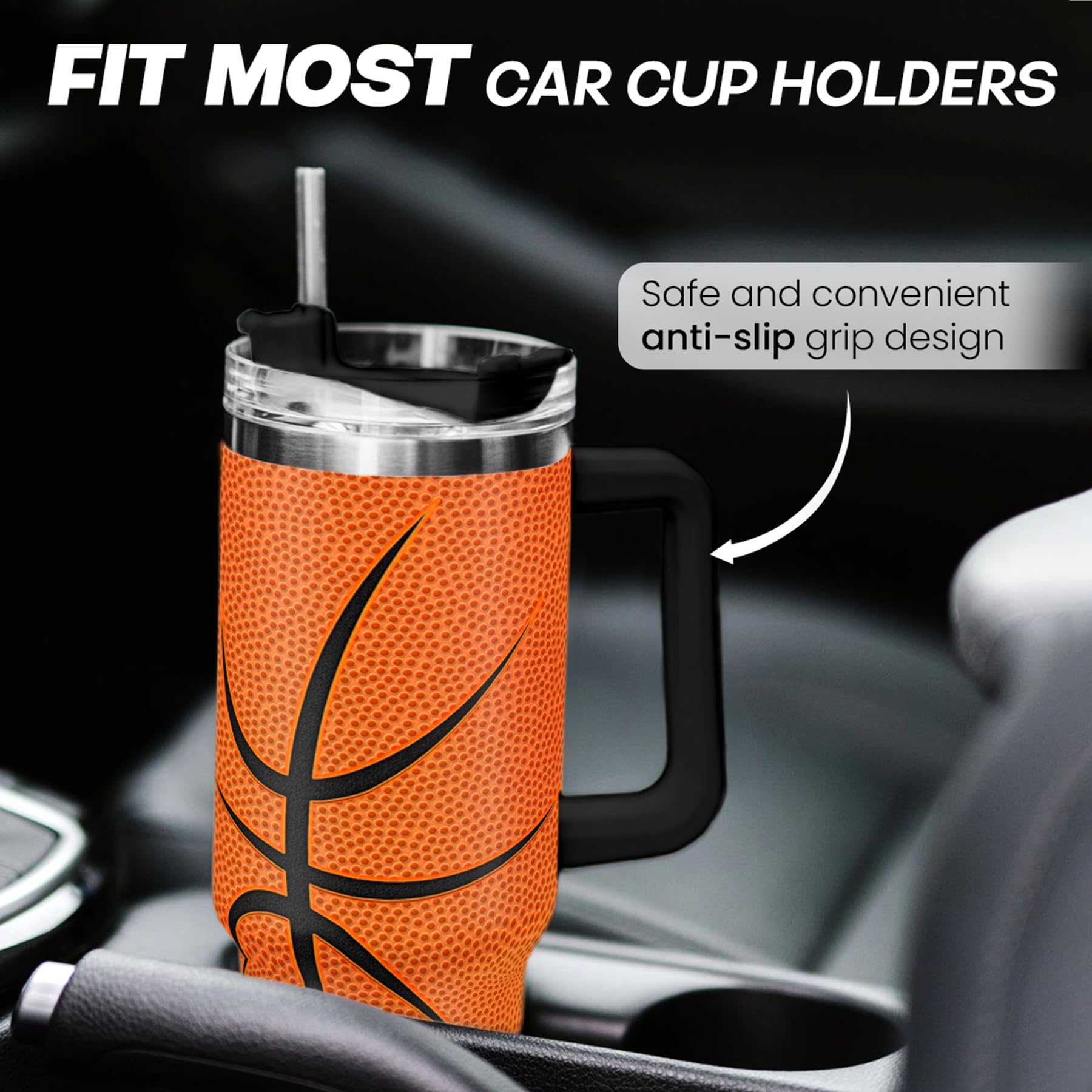 SANDJEST tumbler on basketball court showing sporty lifestyle use