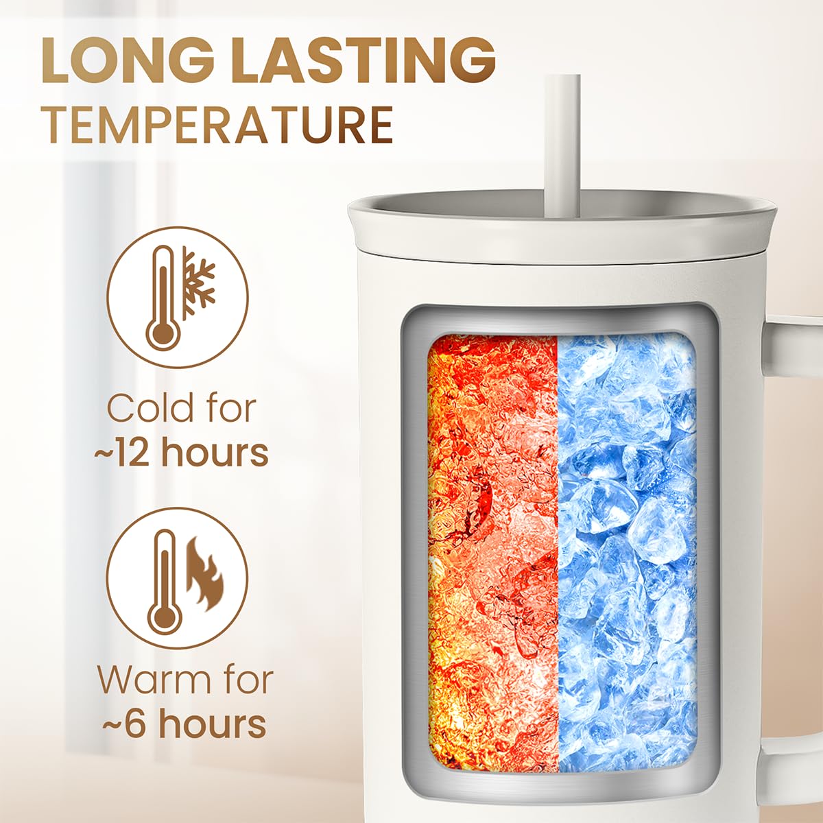 SANDJEST slider lid and straw detail for spill-reduction and convenient sipping