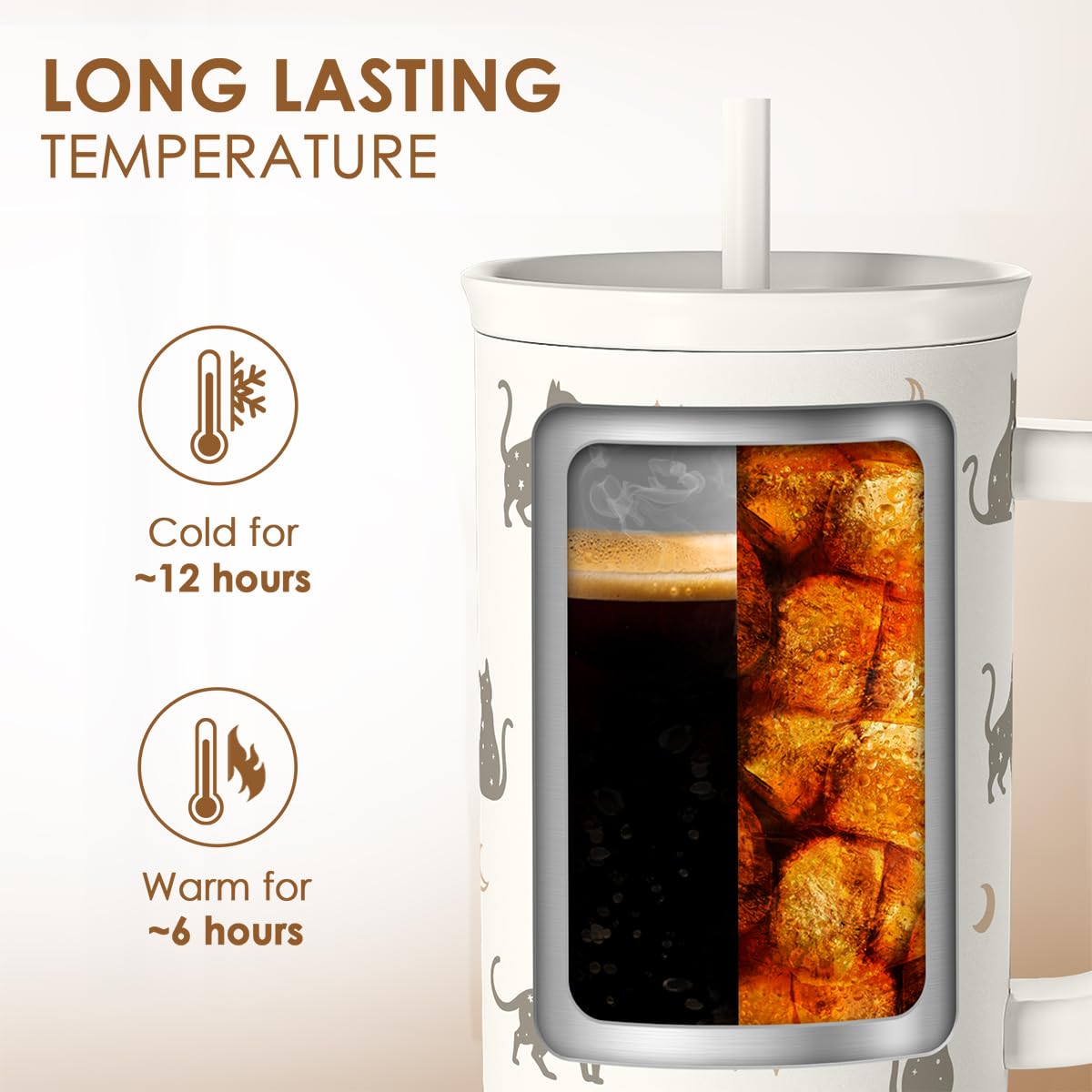 SANDJEST tumbler in hand showing scale and large-capacity convenience benefit