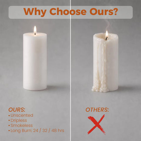 Sandraheer grouped three sizes of candles and cylinders for comparison