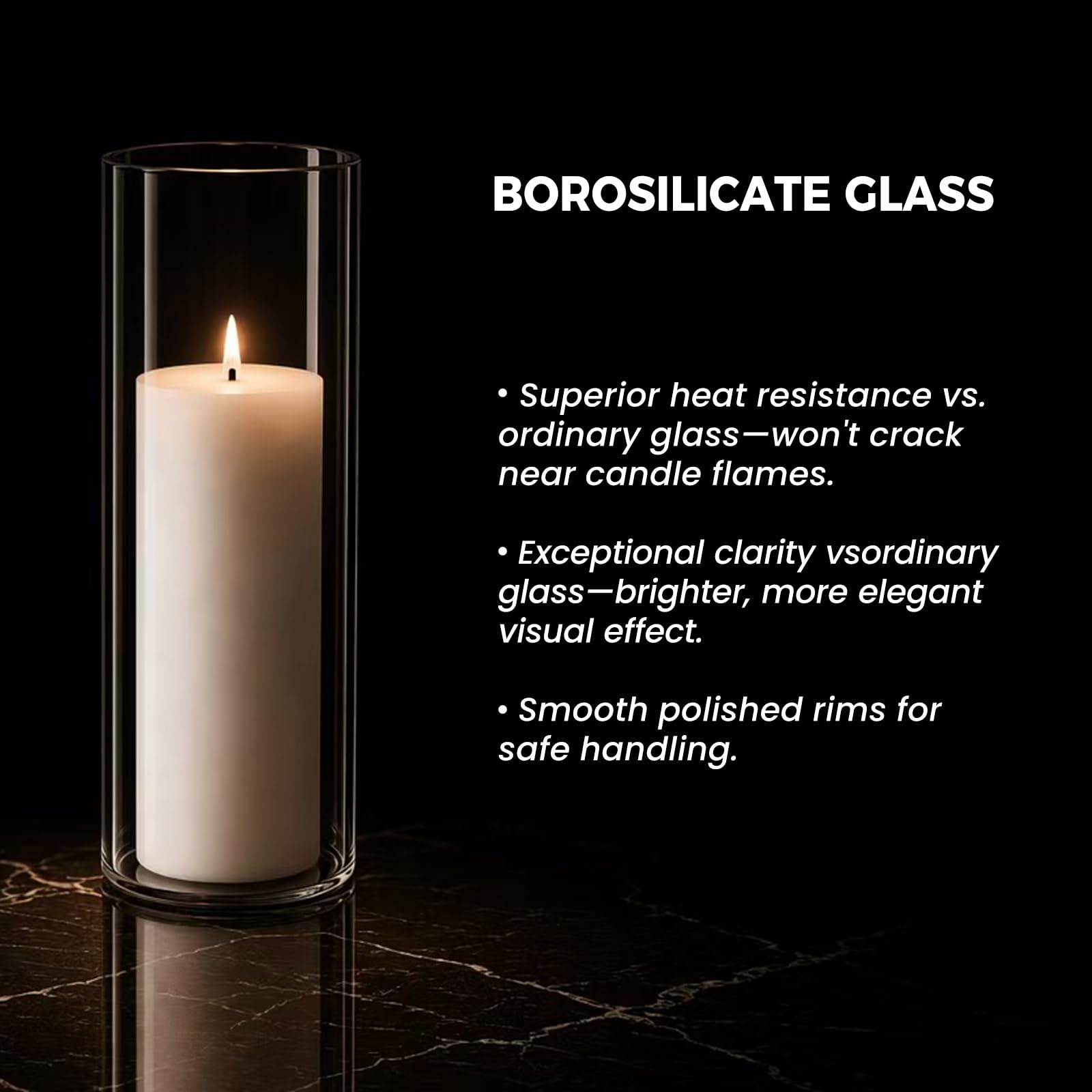 Sandraheer hand holding candle to show scale and fit