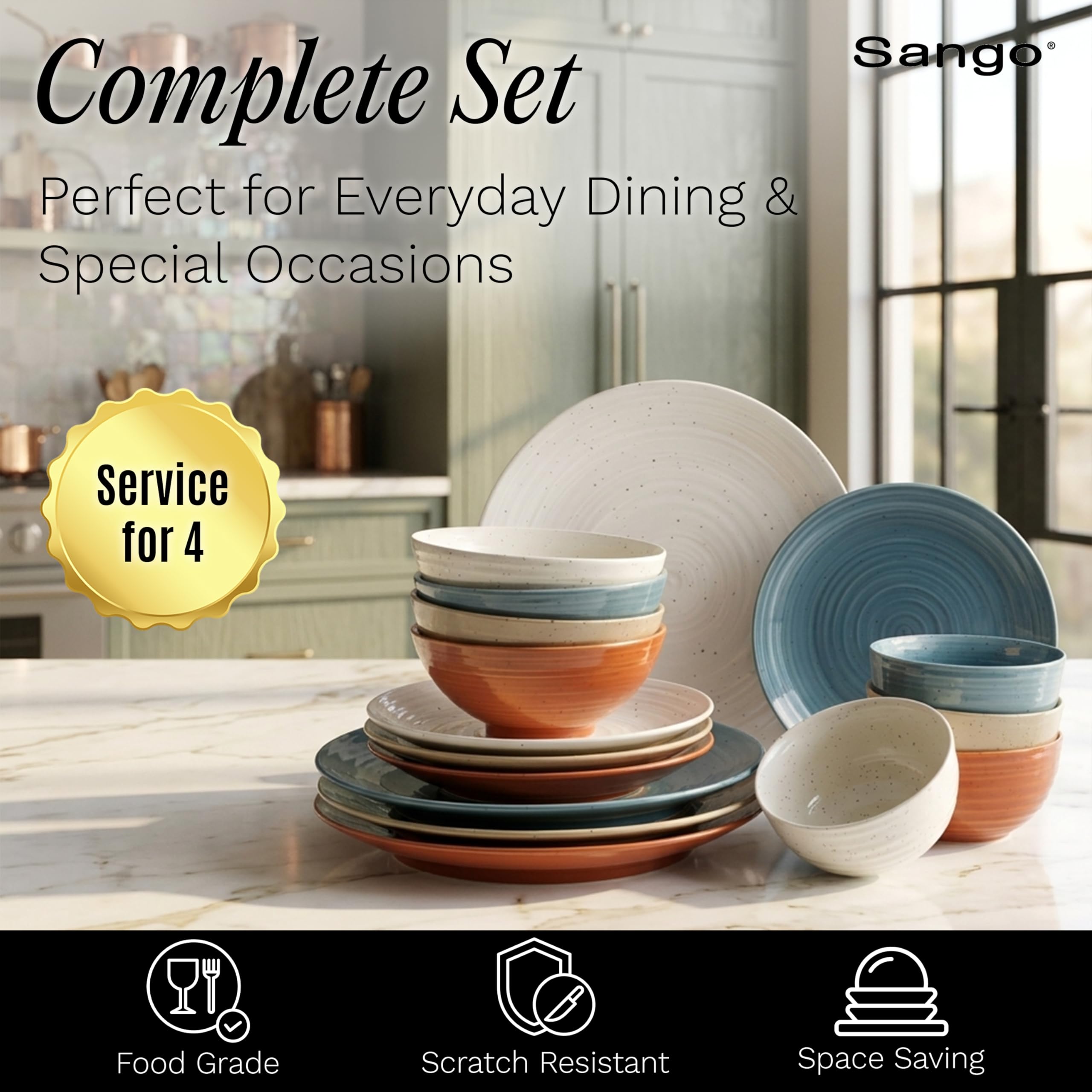 SANGO soup bowl detail showing depth and comfortable lip for easy serving