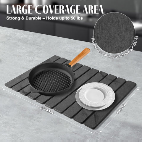Sangukiro small 8x4 coaster holding a mug and absorbing drips