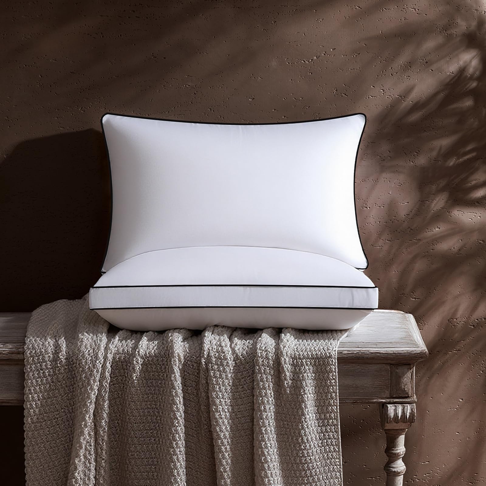 Sanivosily king pillow beside ruler showing true 20x36 inch scale