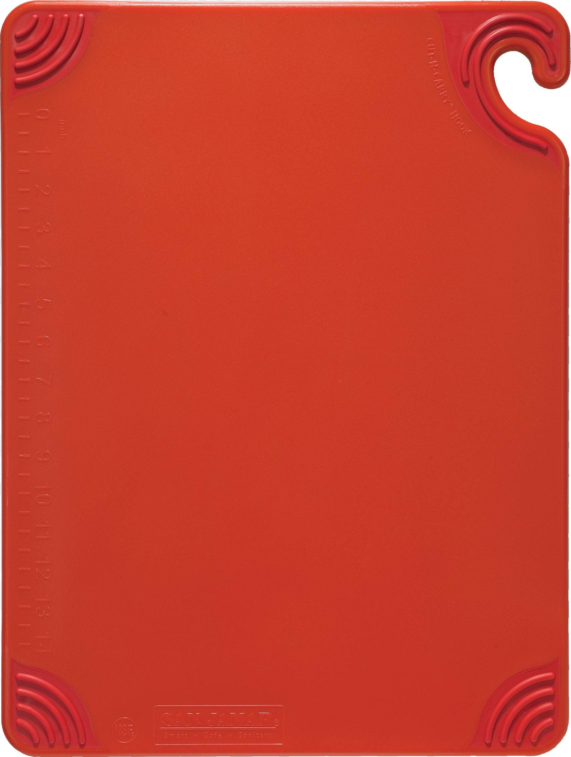 San Jamar cutting board in a busy kitchen demonstrating professional use and efficiency
