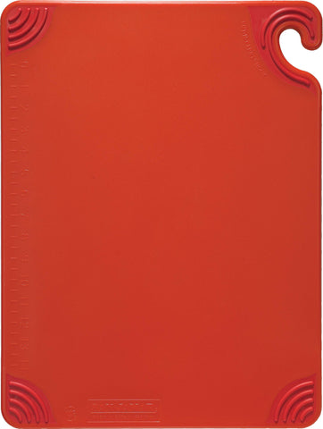 San Jamar cutting board in a busy kitchen demonstrating professional use and efficiency