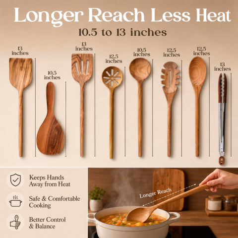 SANJH hand holding a spoon to show scale and balanced, long handle design