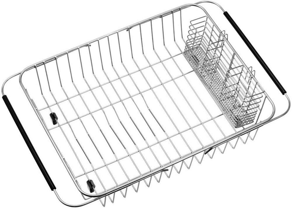 SANNO front view over sink showing organized drying and space savings