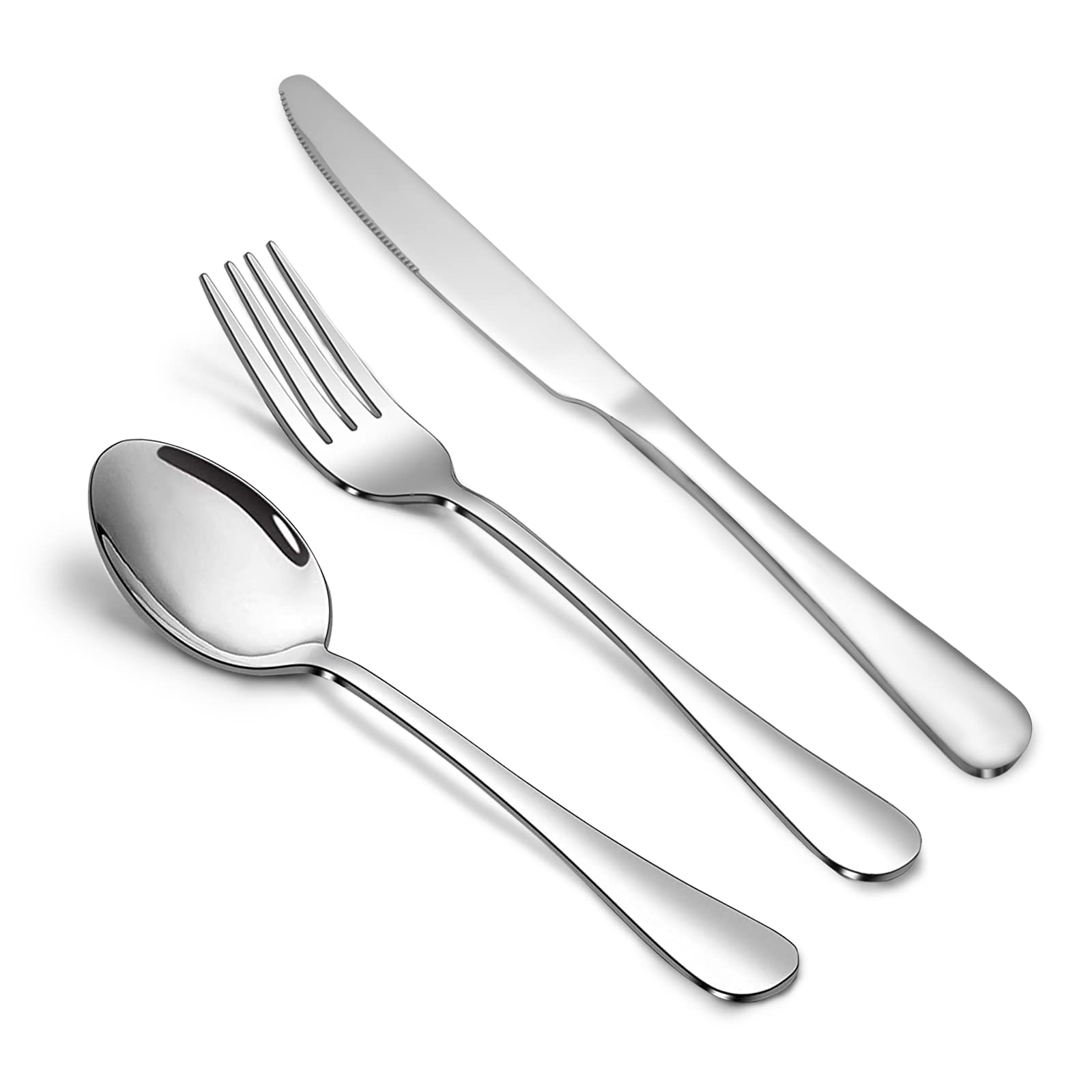 SANTUO front view of entire 24-piece set showing polished finish and uniform styling