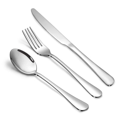 SANTUO front view of entire 24-piece set showing polished finish and uniform styling