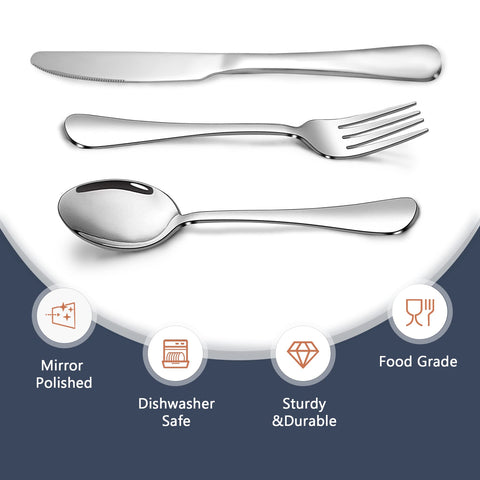 SANTUO spoon bowl detail showing mirror polish and food-safe stainless benefit