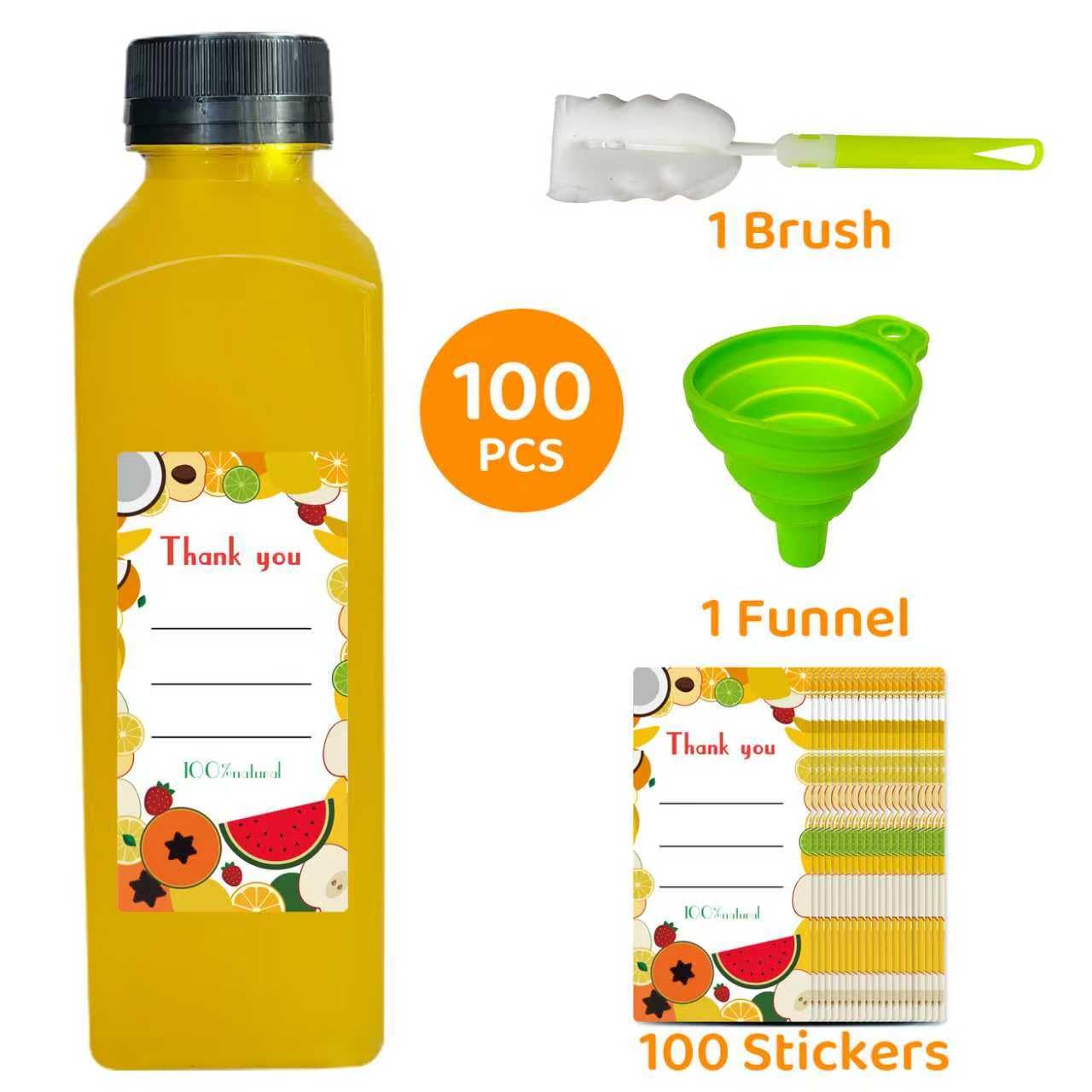 Sanyuanzhou bottles filled with juice showing convenient single-serve use