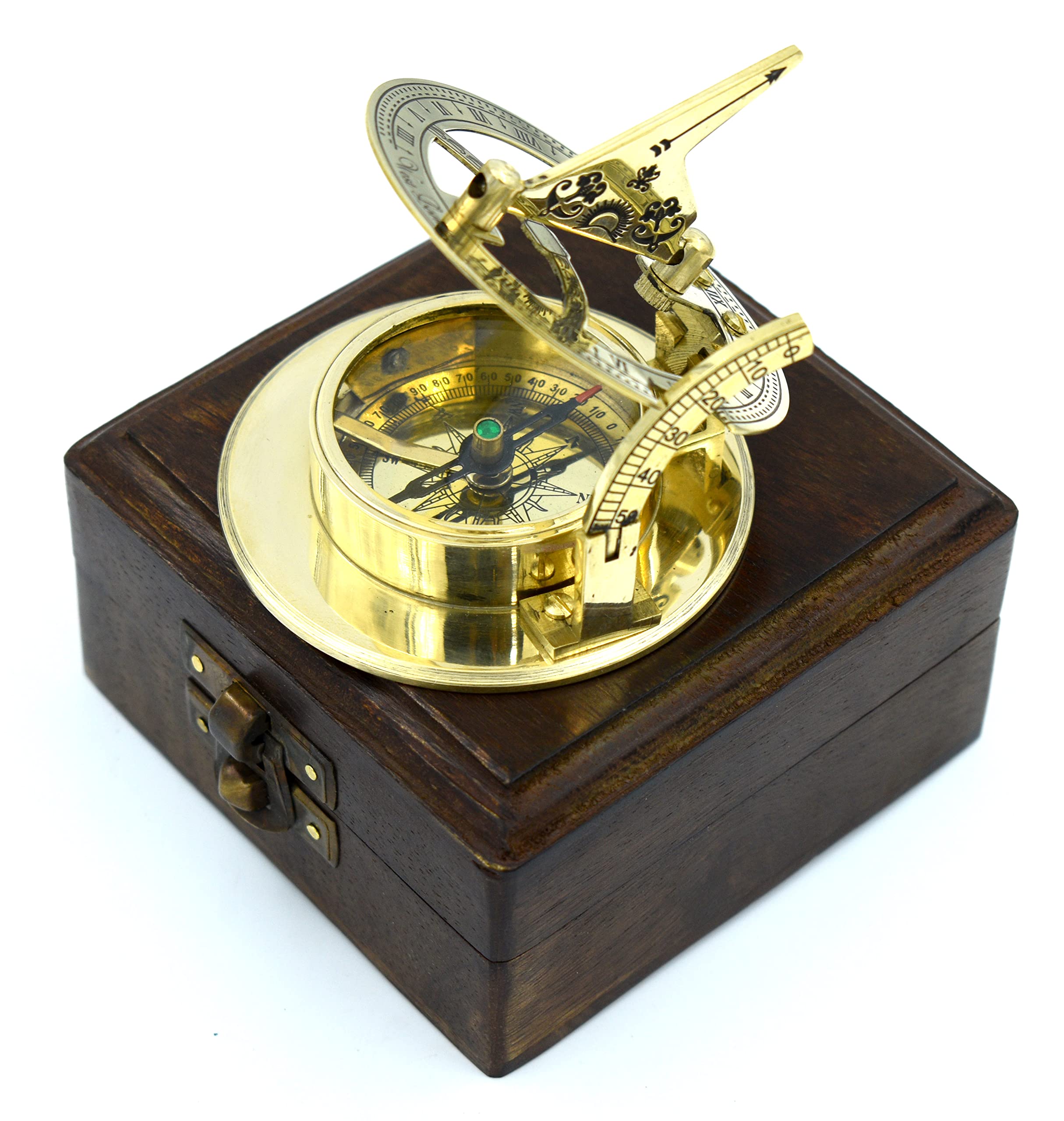 SARA NAUTICAL side profile showing polished brass finish and durable craftsmanship