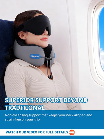SARISUN 3D eye mask detail showing molded cavities for light-blocking comfort
